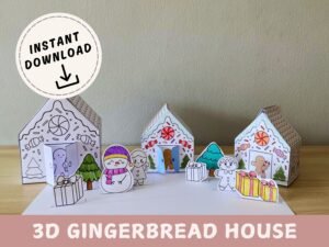 DIY 3D Gingerbread House for Kids
