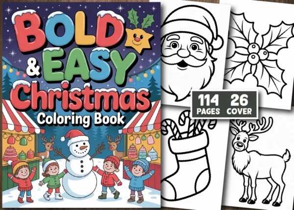Bold and Easy Christmas Coloring Book Bold and Easy Christmas Coloring Book