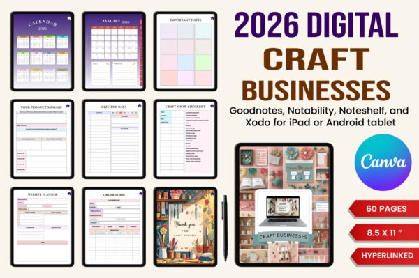 2026 Digital Planner for Craft Businesses 2026 Digital Planner for Craft Businesses