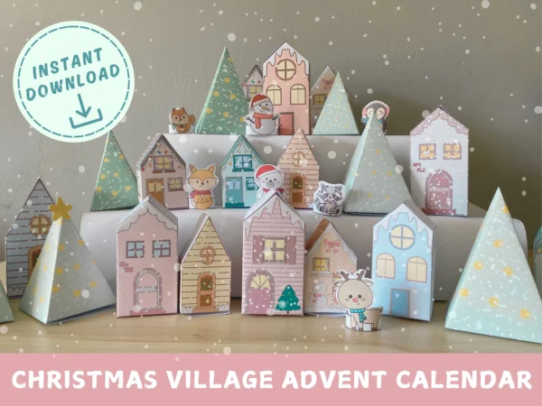 Christmas Village Advent Calendar Houses