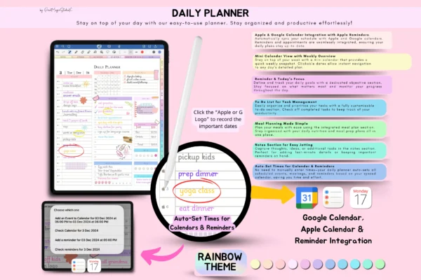 All-in-One Digital Planner Portrait Version 2025, 2026, 2027