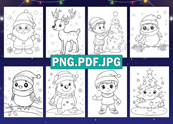 300 Happy Christmas Coloring Pages