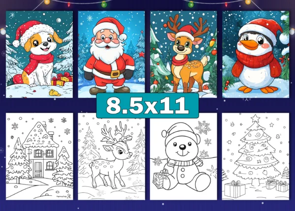 300 Happy Christmas Coloring Pages