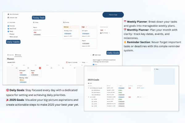 Digital Brain - All in One Life Planner NOTION