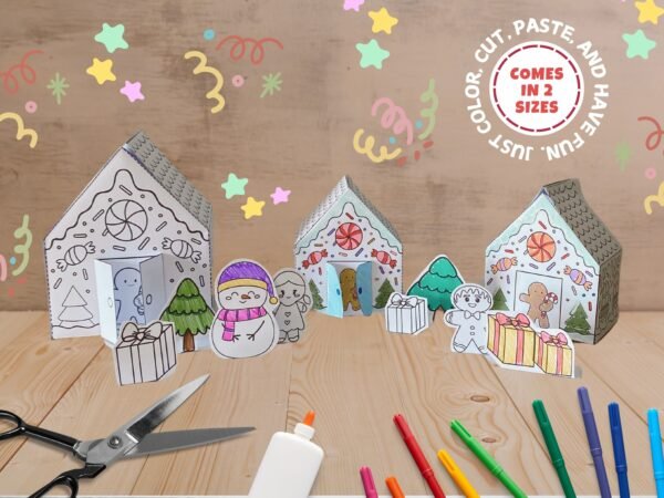 DIY 3D Gingerbread House for Kids