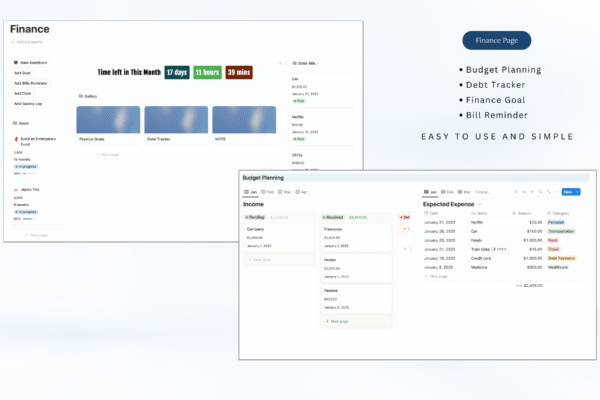Digital Brain - All in One Life Planner NOTION