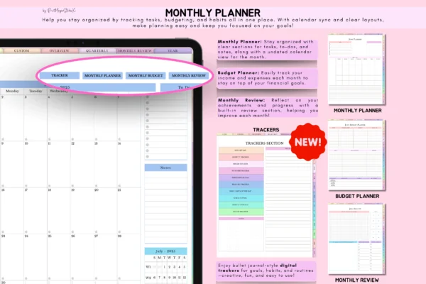 All-in-One Digital Planner Portrait Version 2025, 2026, 2027