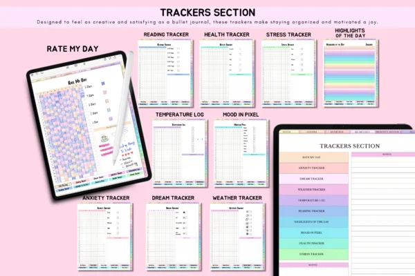 All-in-One Digital Planner Portrait Version 2025, 2026, 2027