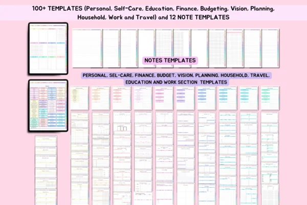 All-in-One Digital Planner Portrait Version 2025, 2026, 2027