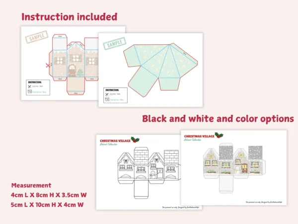 Christmas Village Advent Calendar Houses